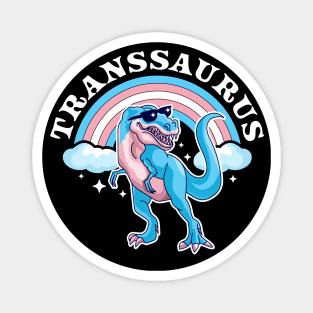 Transgender Dinosaur Transsaurus Trans Pride LGBT Pride Flag Magnet